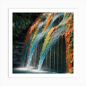 Rainbow Waterfall Art Print