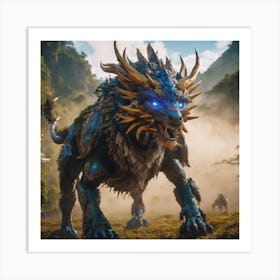 AI-created fantasy creatures: Unleash your imagination Art Print