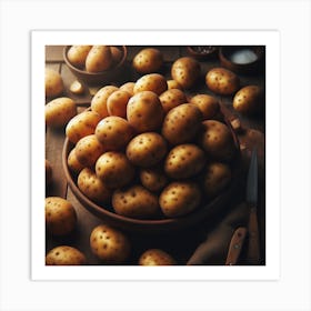 Potatoes In A Bowl Art Print