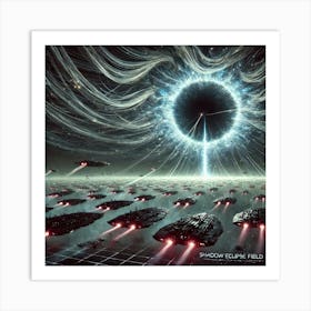 Shadow Eclipse Field Dark Energy Pulse Converted Art Print