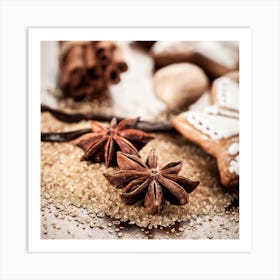 Annis & Cinnamon Square Art Print