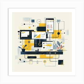 A Workflow Automation Minimal Illustration 1718669203 2 Art Print