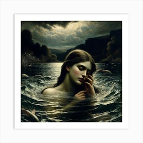 'The Mermaid' Women Art Print