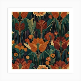 Floral Wallpaper 18 Art Print