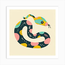 Charming Illustration Snake 4 Art Print