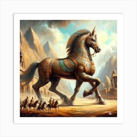 Giant Egyptian Warrior Horse 4 Art Print