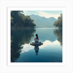 Meditation On The Lake Art Print