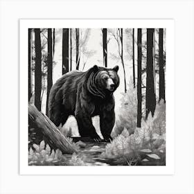 Bear In The Woods Art Print