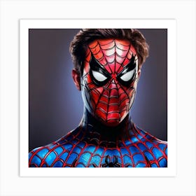 Scary Spiderman Face Paint 1 Art Print