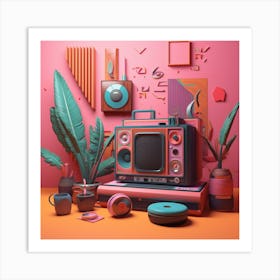 Tv Set Art Print