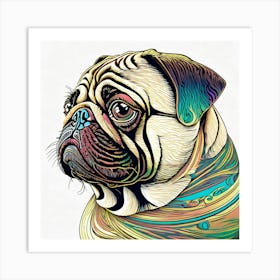 Pug Dog Cute Art Print