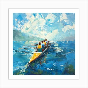 Rowing In The Ocean 1 Art Print