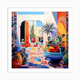 Moroccan Pots and Archway 2 Art Print