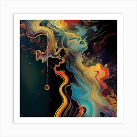 abstract, colourful art print, "The Unknown" Art Print