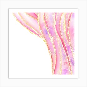 Sparkling Pink Agate Texture 09 1 Art Print