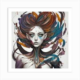 Abstract Girl (39) Art Print