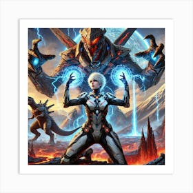 Nova Icarus Kaiju Command Sci Fi Art Print