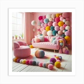 Pom Pom Wall Art Print