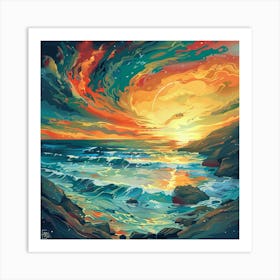 The Sunset is Intense Art Print