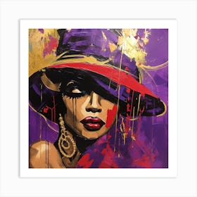 Woman In A Hat 18 Art Print