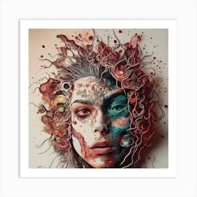 Woman'S Face Art Print