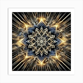 Abstract Mandala Art Print