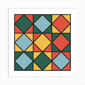 Squares And Triangles Art Print