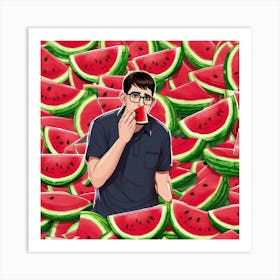 Mclovin watermelons  Art Print
