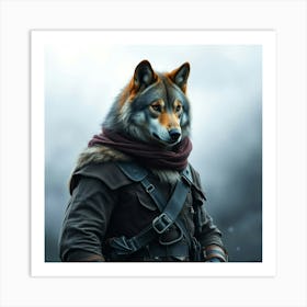 Asm A Wolf Wearing Like A Solider A7f26db0 71b8 402f A1b8 8e1394a134da Art Print