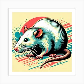 Rat Pop Art Print