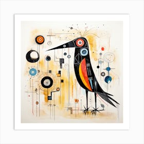 Bird With A Brain Art Print