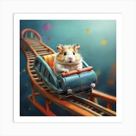 Hamster On Roller Coaster 2 Art Print