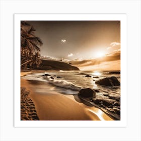 Sunset On The Beach 785 Art Print