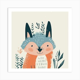 Charming Illustration Wolf 1 Art Print