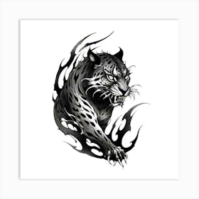 Tiger Tattoo Design Art Print