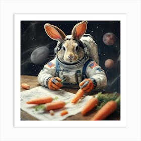 Rabbit In Space 1 Art Print