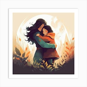 Mother And Daughter 1 Art Print