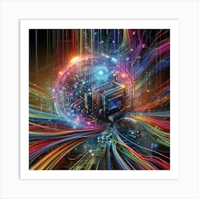 Digital Orb Art Print