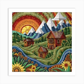 Small mountain village 30 Art Print