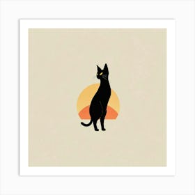 Silhouette Of A Cat Poster