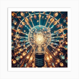 Light Bulb In A Ferris Wheel Art Print