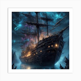 Dark Ship Art Print