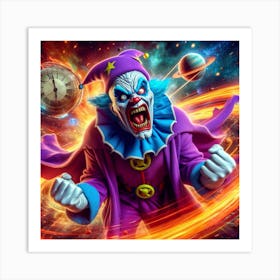 Clown In Space 1 Art Print