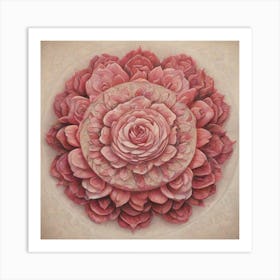 Mandala of Roses 1 Art Print