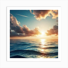 Sunset Over The Ocean 211 Art Print