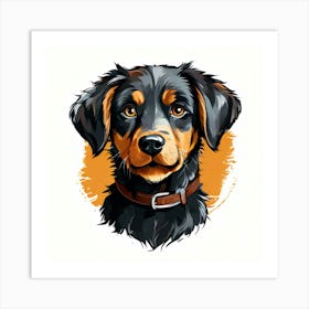 Vector Canine Pet Animal Dog Puppy Fur Tail Snout Breed Domesticated Furry Companion Lo (7) Art Print