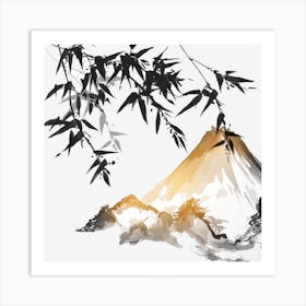 Bamboo Japanese Painting Japan Art Print