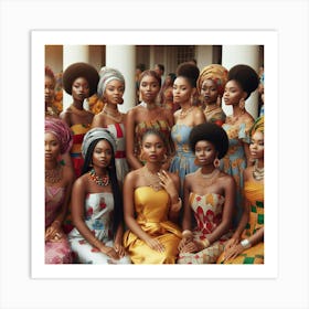 Portrait Of African Women Art Print