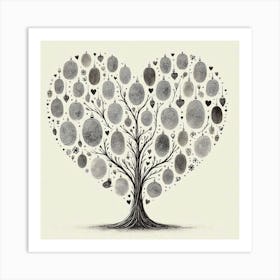 Fingerprint Tree Art Print