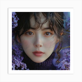 Portrait Of A Beautiful Girl Art Print